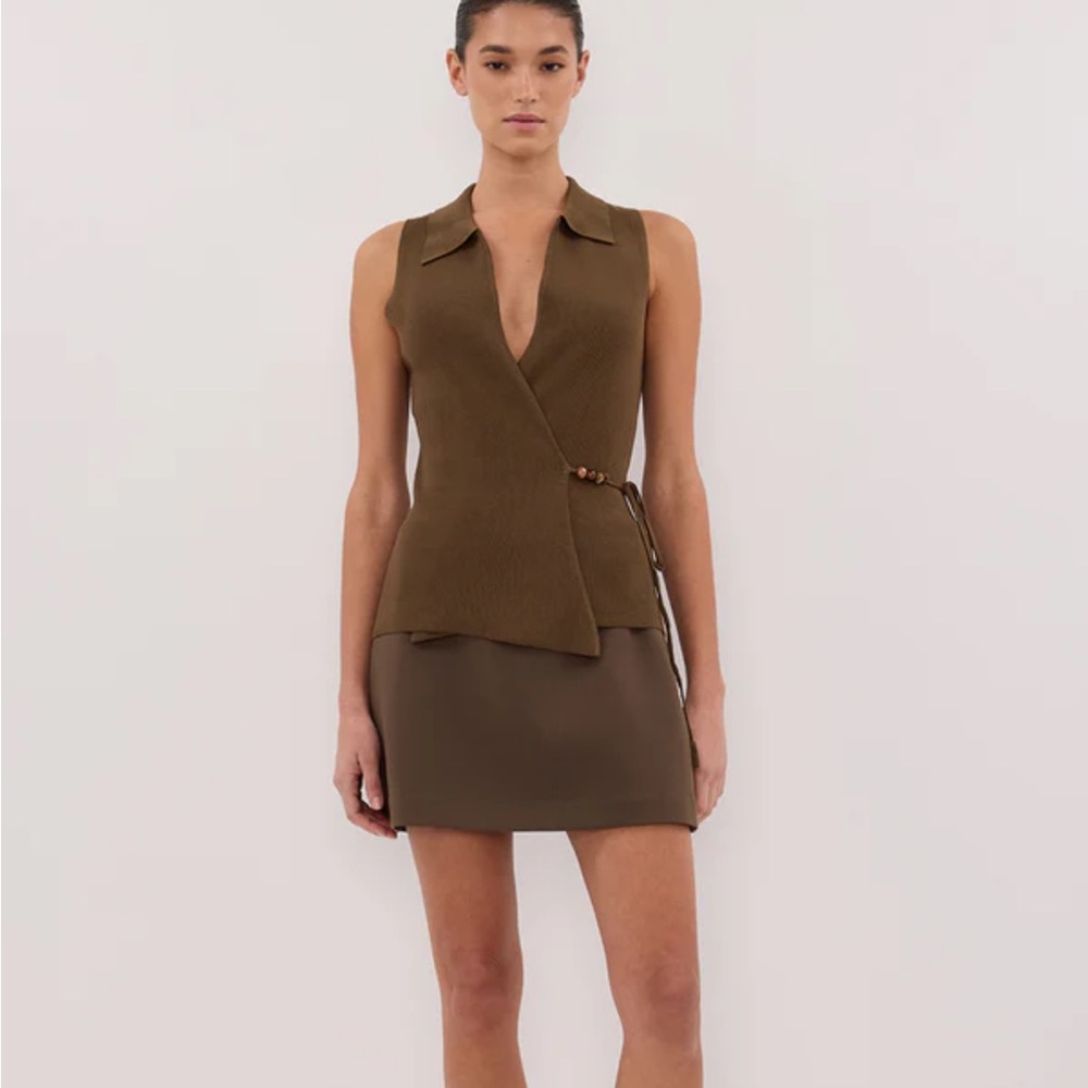 DISSH Olive Wrap Top